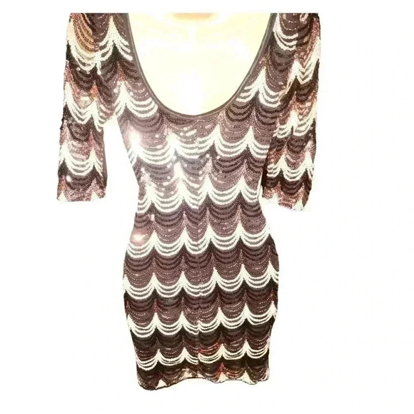 Gold Black & Brinze Sequin Dress- BEAUTIFUL❤️ - Picture 13 of 16